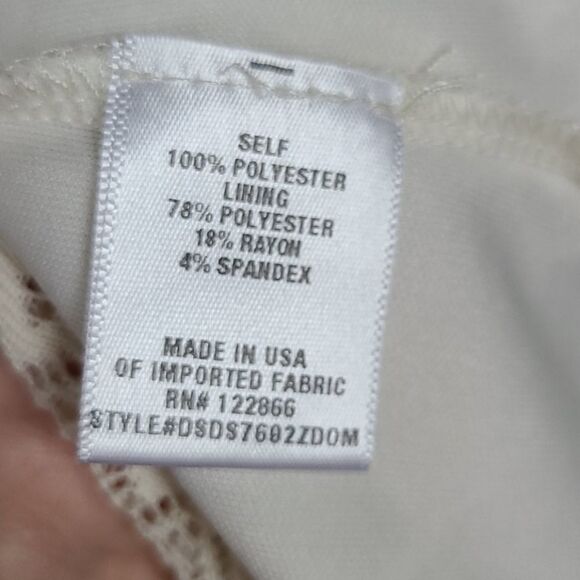 Zunie Beige Chevron Lace Panel Sheath Tween Dress Girls 16 Sleeveless Tank Boho - Picture 8 of 10